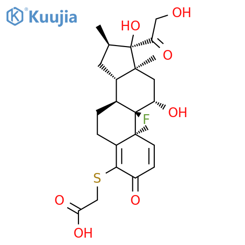 Acetic acid, [[(11b,16a)-9-fluoro-11,17,21-trihydroxy-16-methyl-3,20-dioxopregna-1,4-dien-4-yl]thio]-(9CI) structure