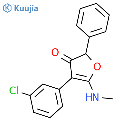 3(2H)-Furanone, 4-(3-chlorophenyl)-5-(methylamino)-2-phenyl-, (±)- structure