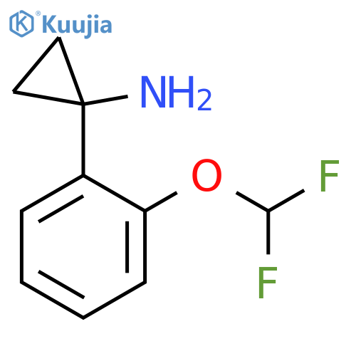 1-2-(difluoromethoxy)phenylcyclopropan-1-amine structure