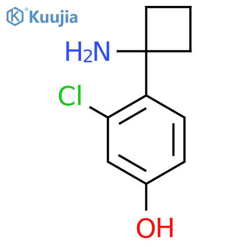 4-(1-Aminocyclobutyl)-3-chlorophenol structure