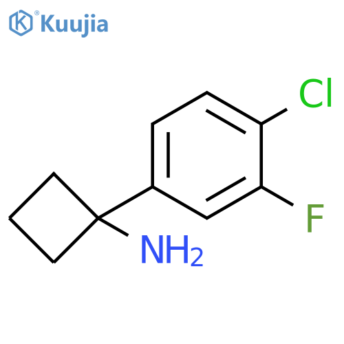 1-(4-chloro-3-fluorophenyl)cyclobutan-1-amine structure