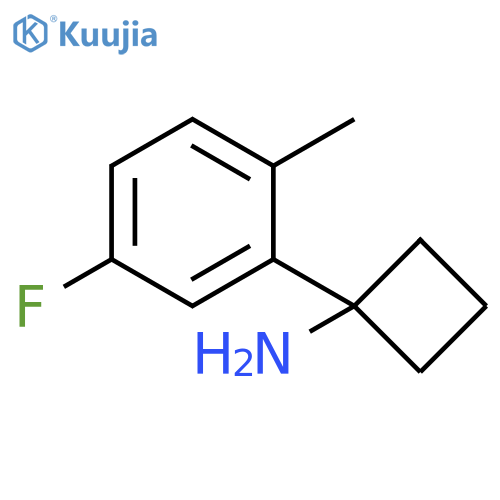 1-(5-fluoro-2-methylphenyl)cyclobutan-1-amine structure