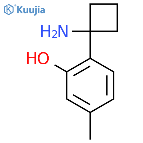 2-(1-aminocyclobutyl)-5-methylphenol structure