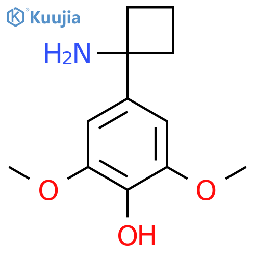 4-(1-aminocyclobutyl)-2,6-dimethoxyphenol structure