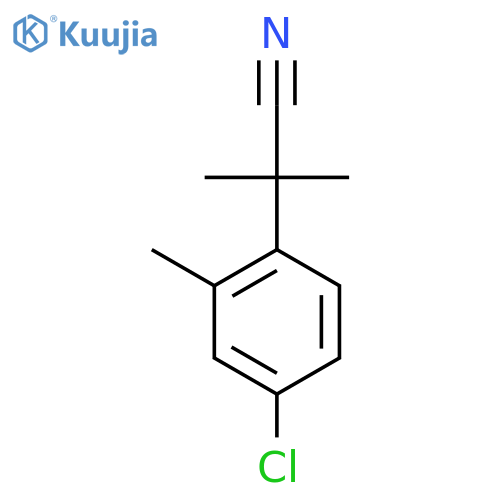 2-(4-chloro-2-methylphenyl)-2-methylpropanenitrile structure