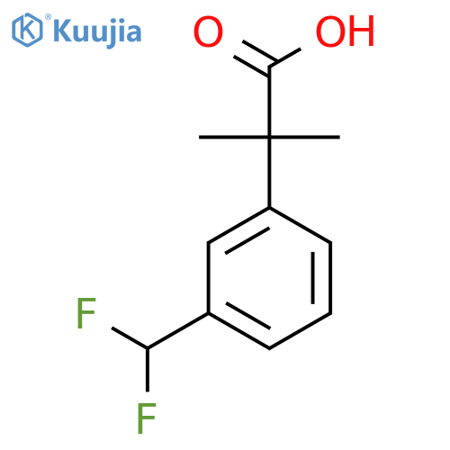 2-3-(difluoromethyl)phenyl-2-methylpropanoic acid structure