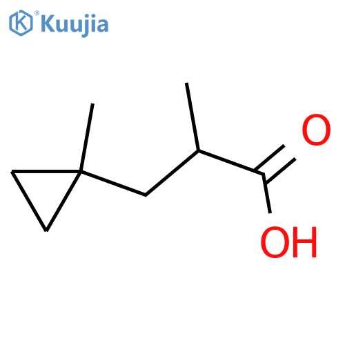 2-methyl-3-(1-methylcyclopropyl)propanoic acid structure