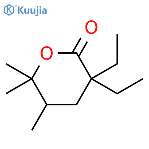 2H-Pyran-2-one, 3,3-diethyltetrahydro-5,6,6-trimethyl- structure