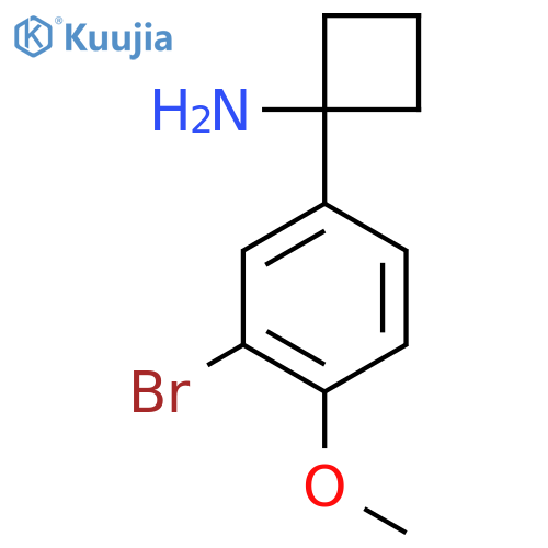 1-(3-bromo-4-methoxyphenyl)cyclobutan-1-amine structure