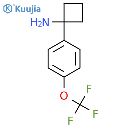 1-4-(trifluoromethoxy)phenylcyclobutan-1-amine structure