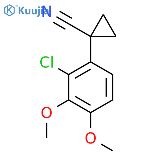 1-(2-chloro-3,4-dimethoxyphenyl)cyclopropane-1-carbonitrile structure