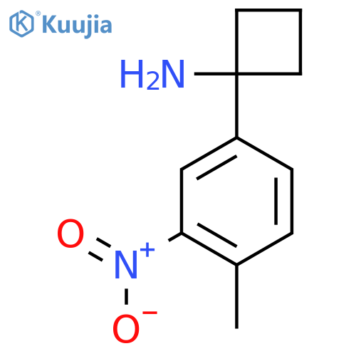 1-(4-methyl-3-nitrophenyl)cyclobutan-1-amine structure