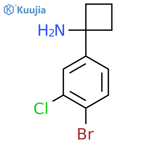 1-(4-bromo-3-chlorophenyl)cyclobutan-1-amine structure