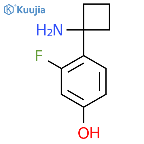 4-(1-aminocyclobutyl)-3-fluorophenol structure