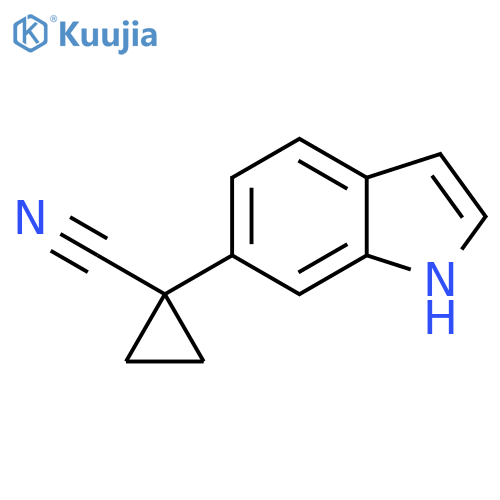 1-(1H-indol-6-yl)cyclopropane-1-carbonitrile structure