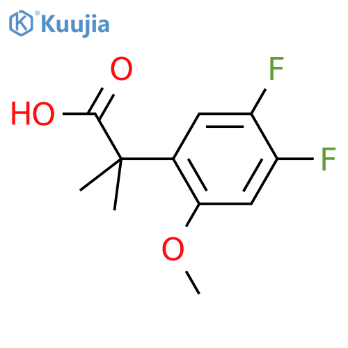 2-(4,5-difluoro-2-methoxyphenyl)-2-methylpropanoic acid structure
