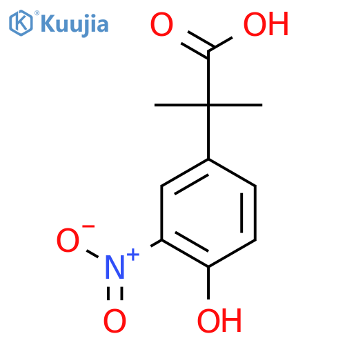 2-(4-hydroxy-3-nitrophenyl)-2-methylpropanoic acid structure
