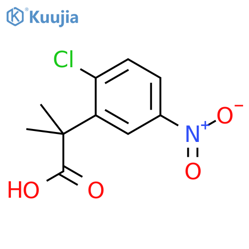 2-(2-chloro-5-nitrophenyl)-2-methylpropanoic acid structure