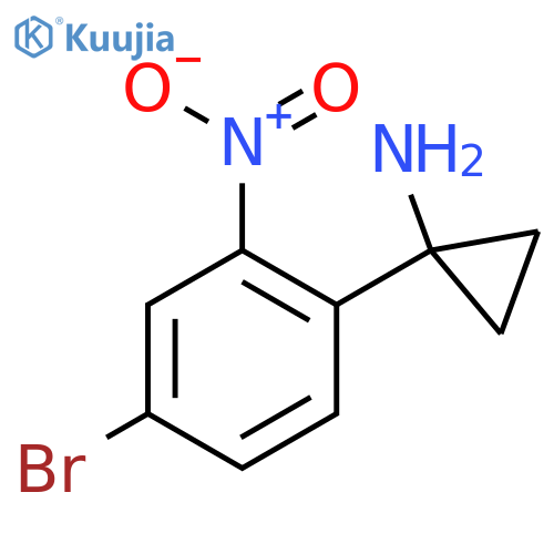 1-(4-bromo-2-nitrophenyl)cyclopropan-1-amine structure