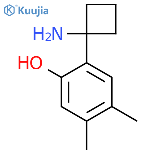 2-(1-aminocyclobutyl)-4,5-dimethylphenol structure