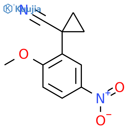 1-(2-methoxy-5-nitrophenyl)cyclopropane-1-carbonitrile structure