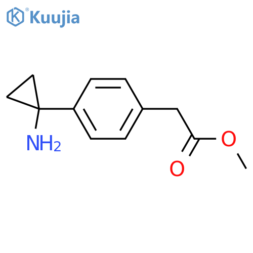 methyl 2-4-(1-aminocyclopropyl)phenylacetate structure