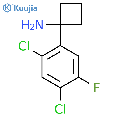 1-(2,4-dichloro-5-fluorophenyl)cyclobutan-1-amine structure