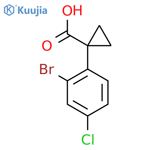 1-(2-bromo-4-chlorophenyl)cyclopropane-1-carboxylic acid structure