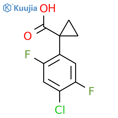 1-(4-chloro-2,5-difluorophenyl)cyclopropane-1-carboxylic acid structure