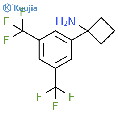 1-3,5-bis(trifluoromethyl)phenylcyclobutan-1-amine structure