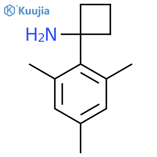 1-(2,4,6-trimethylphenyl)cyclobutan-1-amine structure