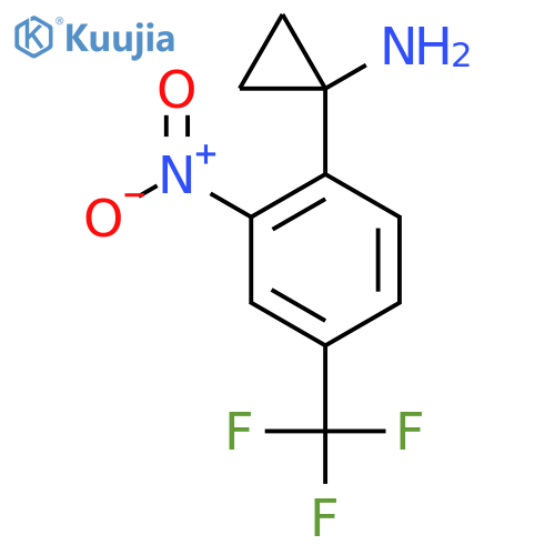 1-2-nitro-4-(trifluoromethyl)phenylcyclopropan-1-amine structure