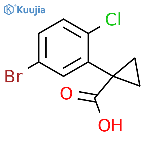 1-(5-bromo-2-chlorophenyl)cyclopropane-1-carboxylic acid structure