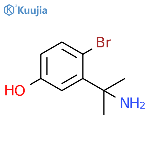 3-(2-aminopropan-2-yl)-4-bromophenol structure