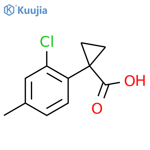 1-(2-chloro-4-methylphenyl)cyclopropane-1-carboxylic acid structure