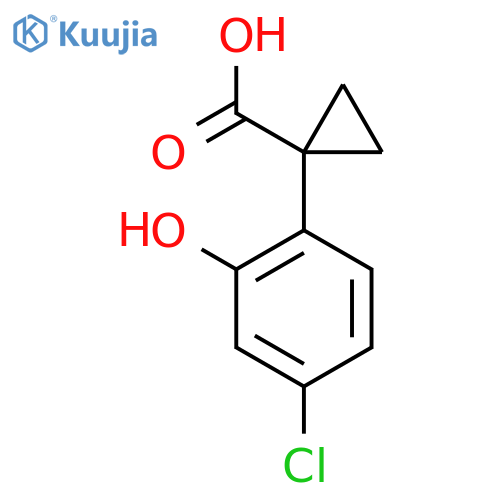 1-(4-chloro-2-hydroxyphenyl)cyclopropane-1-carboxylic acid structure