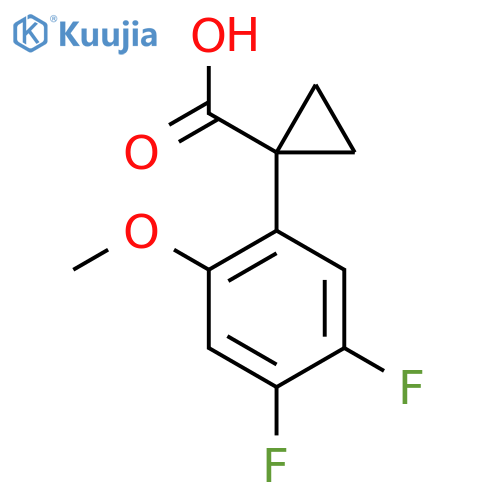 1-(4,5-difluoro-2-methoxyphenyl)cyclopropane-1-carboxylic acid structure