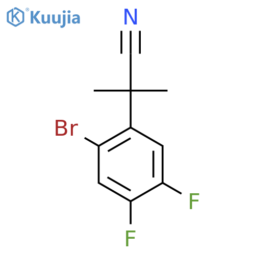 2-(2-bromo-4,5-difluorophenyl)-2-methylpropanenitrile structure