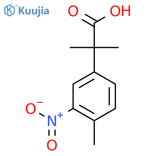 2-Methyl-2-(4-methyl-3-nitrophenyl)propanoic acid structure
