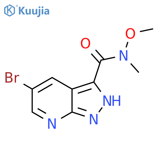 5-Bromo-N-methoxy-N-methyl-1H-pyrazolo[3,4-b]pyridine-3-carboxamide structure