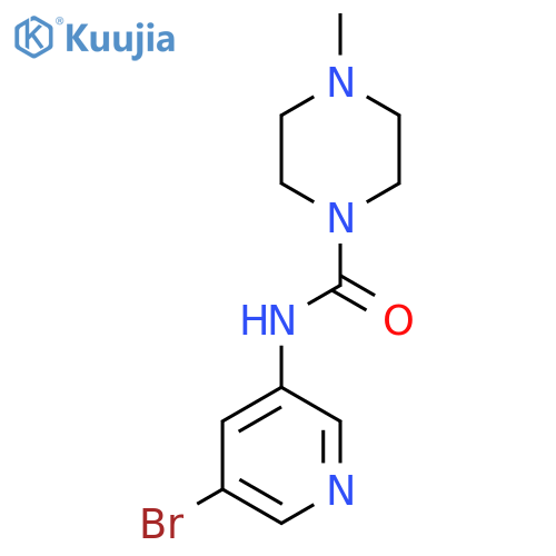 N-(5-Bromopyridin-3-yl)-4-methyl piperazine-1-carboxamide structure