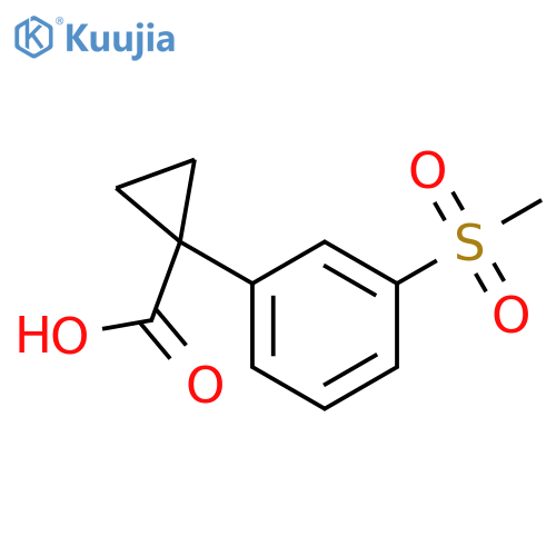 1-(3-methanesulfonylphenyl)cyclopropane-1-carboxylic acid structure
