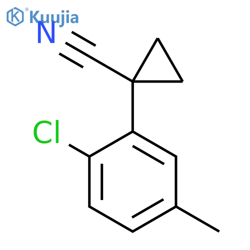 1-(2-chloro-5-methylphenyl)cyclopropane-1-carbonitrile structure