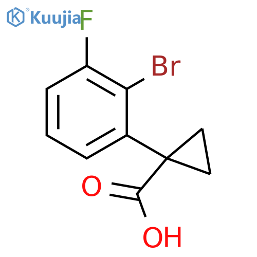 1-(2-bromo-3-fluorophenyl)cyclopropane-1-carboxylic acid structure