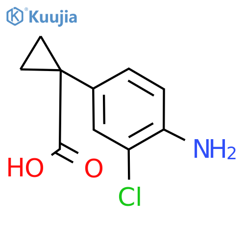 1-(4-Amino-3-chlorophenyl)cyclopropanecarboxylic acid structure