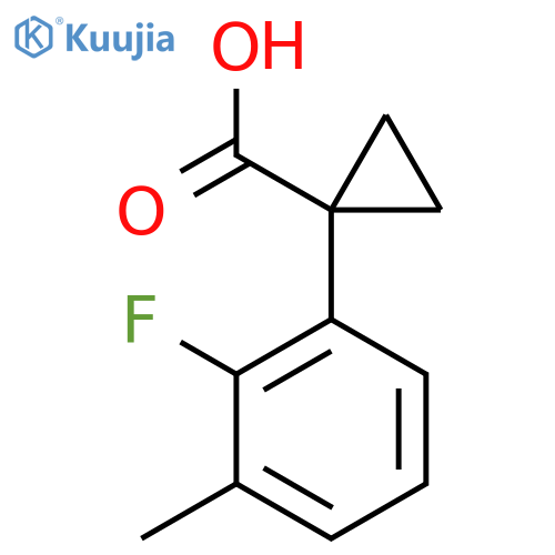 1-(2-fluoro-3-methylphenyl)cyclopropane-1-carboxylic acid structure