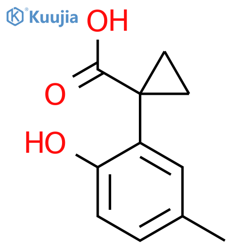 1-(2-hydroxy-5-methylphenyl)cyclopropane-1-carboxylic acid structure