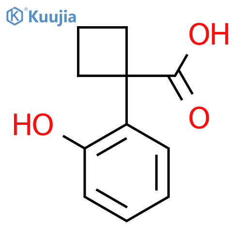 1-(2-Hydroxyphenyl)cyclobutane-1-carboxylic acid structure