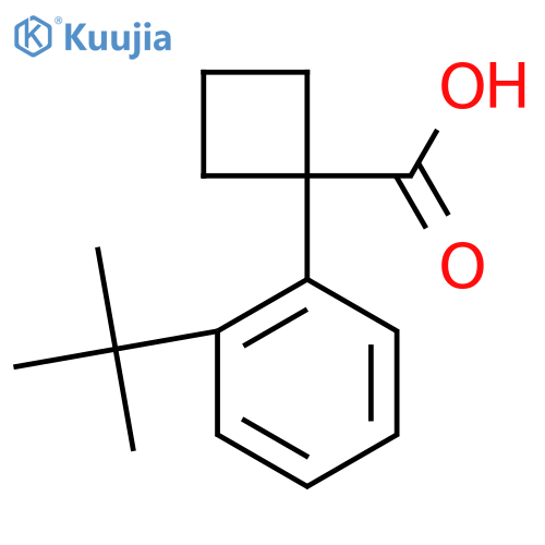 1-(2-tert-butylphenyl)cyclobutane-1-carboxylic acid structure