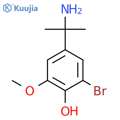 4-(2-aminopropan-2-yl)-2-bromo-6-methoxyphenol structure
